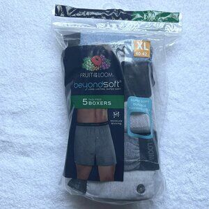 Fruit of the Loom Men’s Beyondsoft Boxers (5-pack); XL